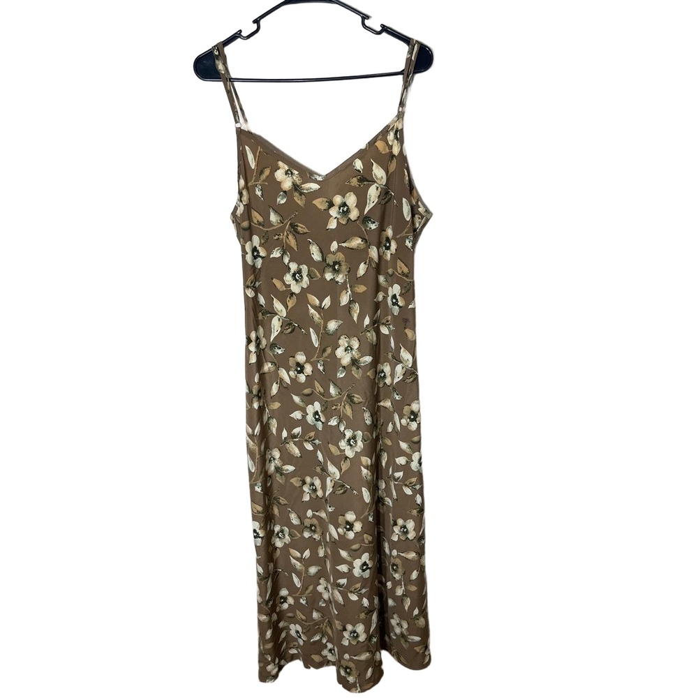 Express Y2K Floral Pattern Spaghetti‎ Straps V neck Maxi Dress 11/12